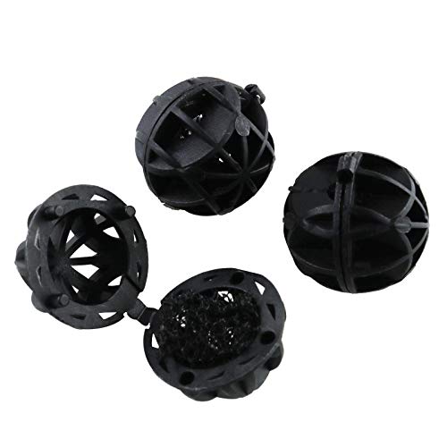100pcs Bio Balls Filter Media with Sponge Aquarium Filter Media Tank Bio Balls, for Fish Tank, Aquarium, Pond Filter Media