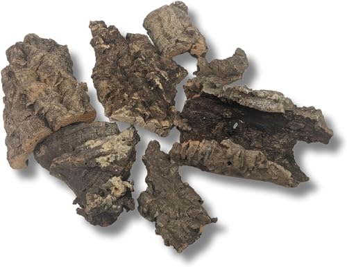 Cork Bark Bits - for Orchids, Airplants, Reptiles, Frogs, Springtails, Isopods, Terrariums, and Crafts (8)