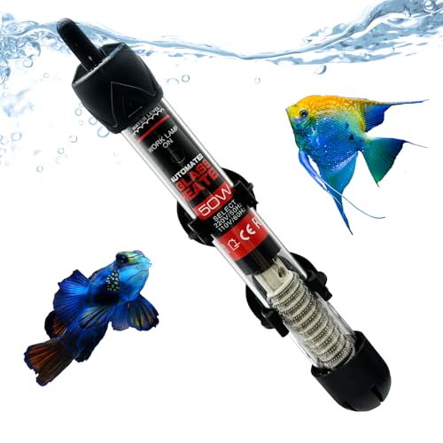 Fish Tank Aquarium Heater - Adjustable Temperature Submersible Thermostat Heater,25W/50W/100W/150W/200W/300W - size: 50W
