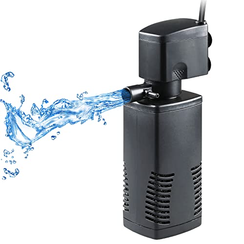Fish Tank Filter for 15-40 Gallon Tank Crystal Clear Powerful Internal Aquarium Filters Submersible Pump& Filter System Turtle Tank Accessories - size: JP-022F(160GPH)for 15~40 Gallon