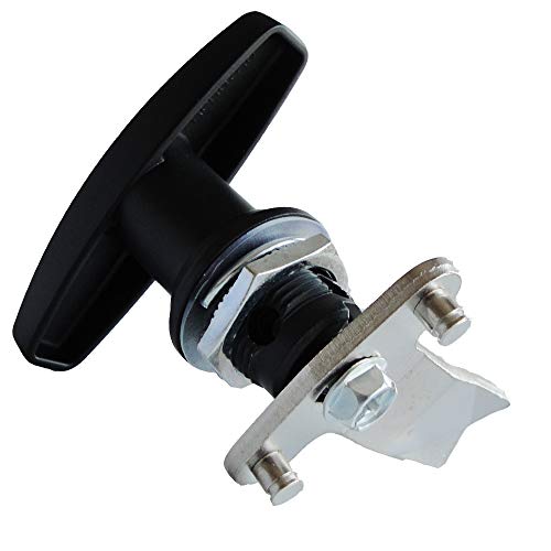 2PCS T Handle Lock Keyed Alike RV Garage Cabinets Letter-Box Drawer Black - size: 3"x2.3"
