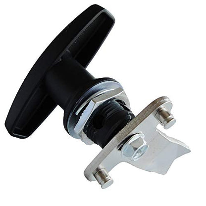 2PCS T Handle Lock Keyed Alike RV Garage Cabinets Letter-Box Drawer Black - size: 3"x2.3"