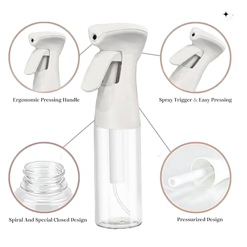 FZE® 300ml Spray Bottle Pack Of 1 - Fine Mist for Hair, Plants, Cleaning & Skincare- Continuous Spray Bottle for Gardening, Plants, Cleaning, and Misting