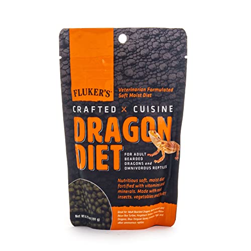 Fluker's Crafted Cuisine Diet, Adult Bearded Dragon and Omnivorous Reptile Food, Made with Crickets, Mealworms, Real Fruits & Veggies 6.75 oz - size: 6.75 Ounce (Pack of 1)