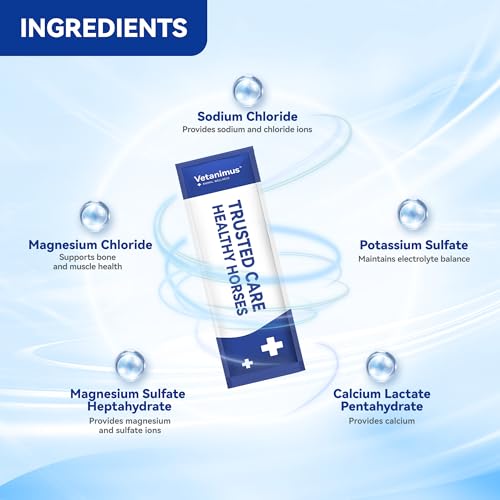 Horse Electrolytes Powder, Electrolyte for Horses with Sodium & Potassium, Equine Hydration Supplement 420g - size: Box