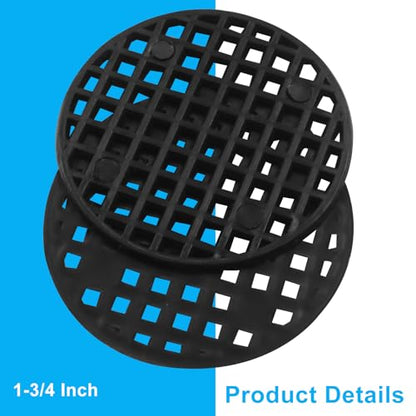 100pcs Plant Drainage Mesh Pads - 1.8 Inch Round Plastic Grid Mat, Breathable Soil Guard for Potted Plants, Bonsai (Black) - size: 1.8 Inch