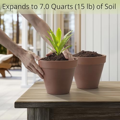 Coconut Coir Potting Soil for Indoor Plants - Expands to 7 Quart (15 lb) | Bonsai Soil Discs Perfect for General Houseplants, Herbs, and Bonsai Trees - Expands with Water - size: 7 Quart