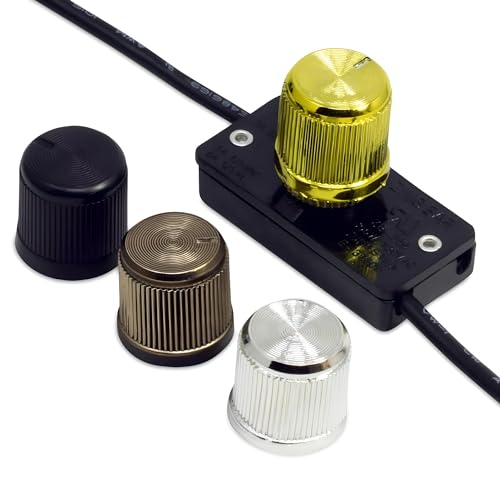ZE-256 2 Wire Inline Lamp Dimmer 2-Level Lighting Switch Kit Replacement 500W 120V AC Light Controller for Table Lamps, Floor Lamps, Wall-Mounted Lamps and Lighting Fixtures