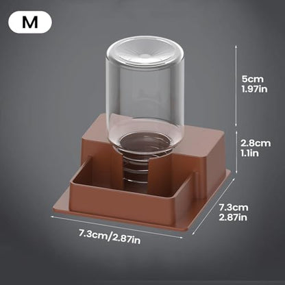 Genérico Reptile Water Dish,Automatic Anti-Leak | Automatic Water Dispenser for Turtle - Home Indoor Garden Patio Backyard Tank Aquarium Gecko Snake Bearded Dragon - color: Meter