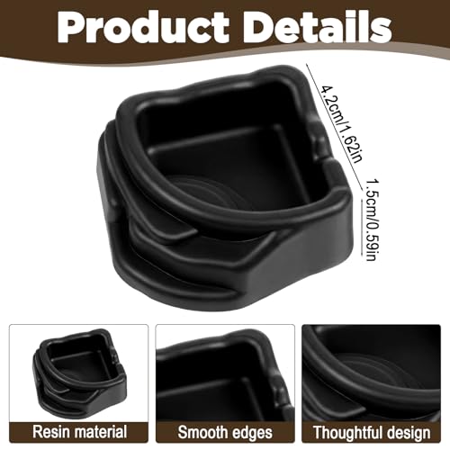 6 Pcs Spider Micro Water Bowls, Tarantula Enclosure Accessories, Mini Resin Dish for Tarantula, Spider, Millipede and Tiny Reptiles, Small Reptile Food Dish Bowl (1.65" D, 0.59" H)