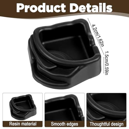6 Pcs Spider Micro Water Bowls, Tarantula Enclosure Accessories, Mini Resin Dish for Tarantula, Spider, Millipede and Tiny Reptiles, Small Reptile Food Dish Bowl (1.65" D, 0.59" H)