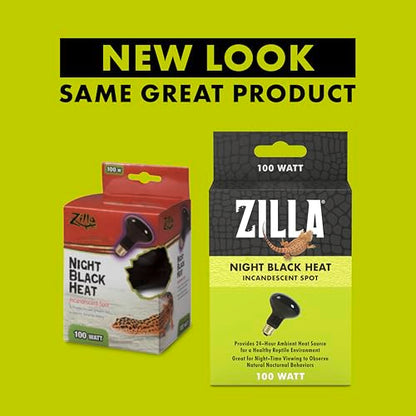 Zilla Incandescent Spot Bulb, for Nocturnal Reptile Species, Night Black - size: Pack of 1, style: Night Black (100W)