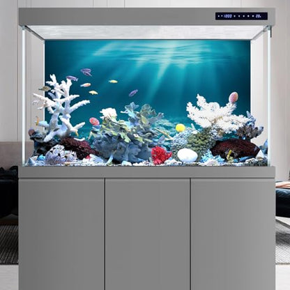 AWERT 72x24 inches Undersea Theme Aquarium Background Sunshine Underwater World Fish Tank Background Polyester Background - size: 72x24in/180x60cm