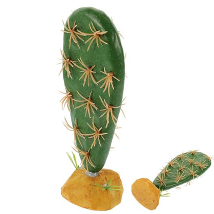 COHEALI Artificial Cactus Reptile Terrarium Decor Lifelike Plastic Plant for Reptile and Amphibian Habitats Safe Resin Material Hideout for Fish Tanks Aquarium Landscape Decoration