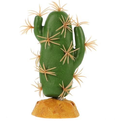 ABOOFAN Artificial Reptile Terrarium Plant Cactus Decor for Amphibian Habitat Reptile Tank Accessories with Sturdy Plastic Material Suitable for Lizard and Snake Enclosures