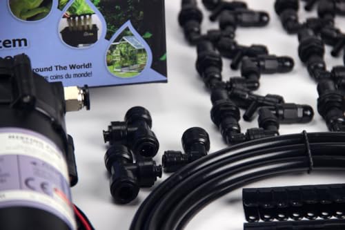 MistKing – Advanced Misting System (3/8” Backbone), 5th Gen | Used by Zoos, Institutions & Hobbyists | Expandable to 70 Nozzles | Fine Mist | 50 Micron Droplets | Upgraded Timer & Components | - size: Version 5, style: Advanced