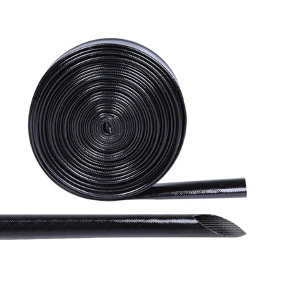 Silicone Fiberglass Sleeve High Temperature Heat Shield Wire Protective Electrical Insulation Self-extinguishing Black (9/16"-16ft) - style: 9/16"-16ft