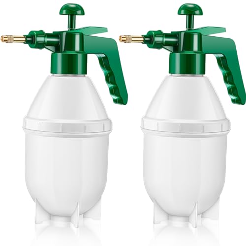 Ziliny 2 Pcs 27 oz Handheld Pump Spray Bottle Garden Mister Spray Bottles Lawn Pressure Hand Pump Sprayer with Adjustable Nozzle for Chemicals Watering Weeds Plants and Cleaning (Green) - color: Green, size: 27 oz