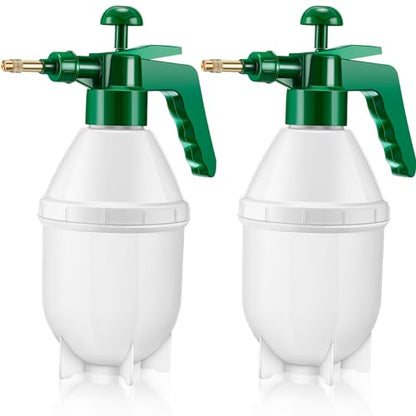 Ziliny 2 Pcs 27 oz Handheld Pump Spray Bottle Garden Mister Spray Bottles Lawn Pressure Hand Pump Sprayer with Adjustable Nozzle for Chemicals Watering Weeds Plants and Cleaning (Green) - color: Green, size: 27 oz