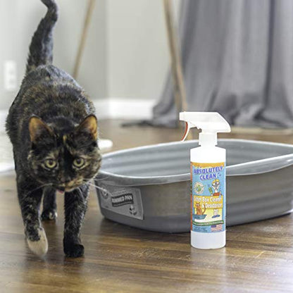 Absolutely Clean Litter Box Cleaner and Odor Eliminator, Eliminate Odors Quickly, Neutralizes Urine and Feces Odors in The Air and The Box, Make Litter Last Longer - style: 16 Fl Oz (Pack of 1)