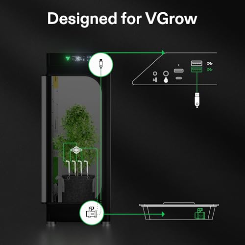 VIVOSUN FlexFeed Drip Irrigation Kit, 4W Automatic Irrigation System with Pump & 4 Drip Emitters, App-Controllable Professional Plant Watering Drip Kit for VGrow Smart Grow Box - style: Drip Irrigation Kit Only for Vgrow