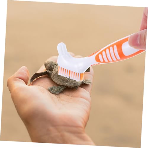 GANAZONO 3pcs Turtle Shell Cleaning Brush Portable Turtle Clean Brush Mud Remover - color: Orange