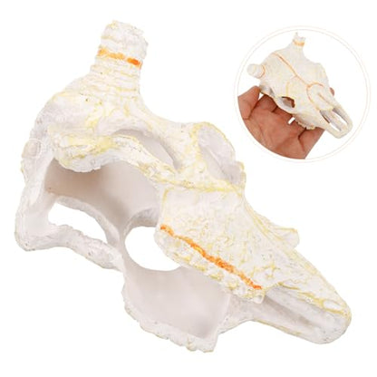 Toddmomy Reptile Skull Hideout for Aquarium Decor Lifelike Resin Decoration for Fish Tanks Terrariums and for Reptiles and Fish