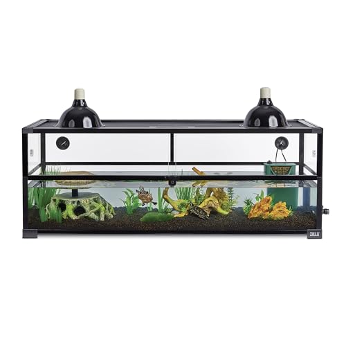 Zilla QuickBuild Aquatic Turtle 60 Gallon Size Holds 26 Gallons of Water Glass Terrarium Habitat, 47" x 15" x 18" - size: 47" x 15" x 18"
