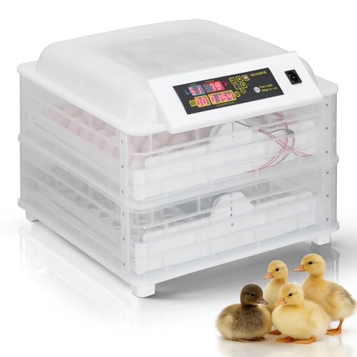 Winado Incubators for Hatching Eggs, 96 Egg Incubator with Automatic Egg Turning & Temperature Control, Egg Candler, and Day Counter for Chicken, Duck, and Quail Eggs Hatching