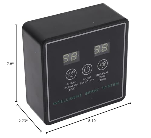 Reptile Fogger, Smart Spray System, 360 Degree Adjustable Misting Nozzles, Automatic Timing Humidifier, for Terrarium Use and Reptile Habitats