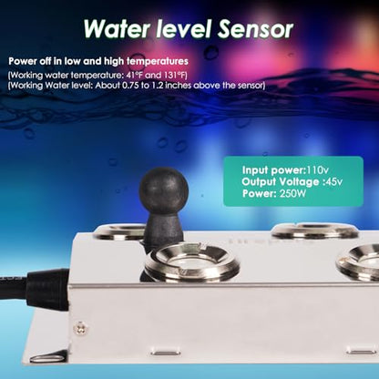 Mist Maker Fogger, 6 Head Ultrasonic Mist Maker, 5000ml/H Ultrasonic Fogger with 250W Power Supply, Perfect for Pond Garden Lawn Rockery Greenhouse Halloween Decoration (6 Head)