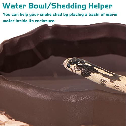 Antidious Snake Hide Cave for Gecko Shedding, Natural Rock Look Hideout, Reptiles Egg-Laying Shelters, Suitable for Maize Serpent, Green Serpent,Rat Snake and Gecko, L Size