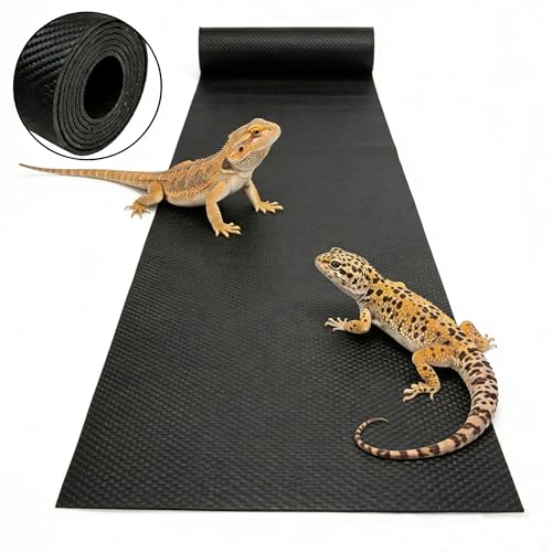 Reptile Tank Liner Non-Slip Washable Reptile Substrate - Easy Clean Custom Fit Terrarium Bedding for Snakes Geckos Lizards Tortoises Bearded Dragons