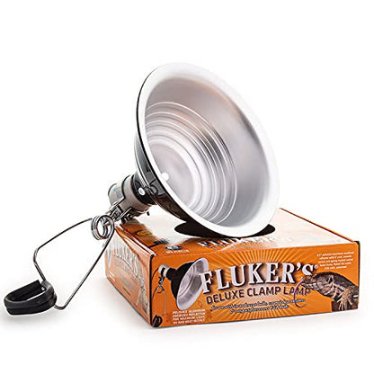 Fluker's Repta-Clamp Lamp, Heavy Duty Clamp Light For Reptile Tanks and Terrariums, UL/CUL Approved, Great for Reptile Basking, 150-Watt Maximum with On/Off Switch, 8.5" - size: 8.5 Inch (Pack of 1), style: Repta-Clamp Lamp with Switch for Reptiles