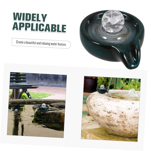 Fountain Circulation Outlet Remove Pond Fountains Aquarium Solar Water Feature Pump Submersible The Fountain for Pool Part Change Dispenser Pet Circulating Accessory Ceramics Blue - color: Blue