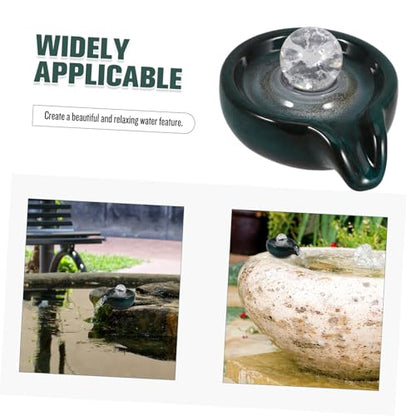 Fountain Circulation Outlet Remove Pond Fountains Aquarium Solar Water Feature Pump Submersible The Fountain for Pool Part Change Dispenser Pet Circulating Accessory Ceramics Blue - color: Blue