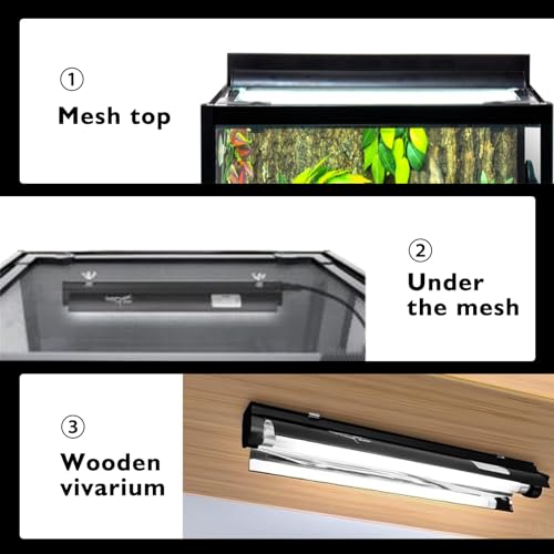 T5 HO UVB Lighting Kit, 8W Terrarium Hood with Detachable Curved Reflector, Desert 10.0 UVB T5 Lamp (24 Watts) - size: 24 Watts
