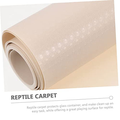 Eva Reptile Carpet Reptile Mat Washable Substrate for Tortoise Lizard Snake Bearded Dragon Terrarium Liner Easy Clean - color: Beige