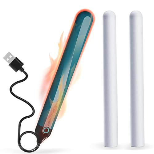 Heating Stick Heater Heating USB Space Heater Stick Pad with 2 Pcs Drying Stick, Stick Quick Heating With automatic temperature control indicator light,115°F Fast Heating,Water Absorption Dry Rod - color: white+blue
