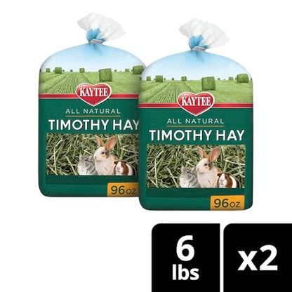 Kaytee Timothy Hay, High Fiber, Grown Specifically for Small Animals, Rabbits, Guinea Pigs, Chinchillas, Ideal Bulk Order for Small Pets, 12 Pounds - size: 12 Pound (Pack of 1)