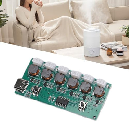SUNGOOYUE Ultrasonic Mist Maker Circuit Board Humidifier Module Diy For Reptile Terrarium Plant Humidifying, Electronic Atomizer Driver 6 Plates (6 Heads) - color: 6 Heads