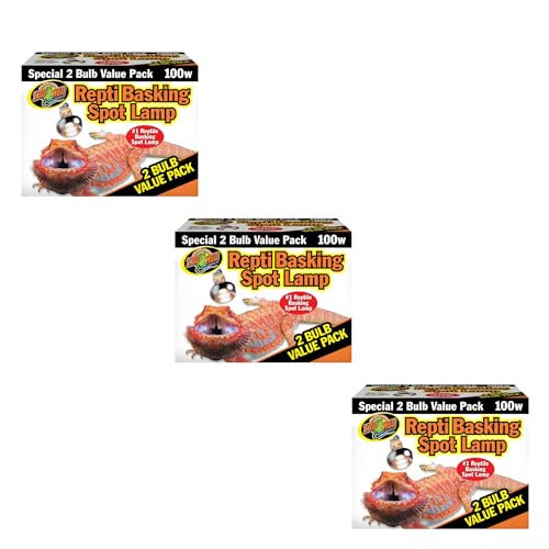 Zoomed Repti Basking Spot Lamp 100 Watts, 2 pk (Pack of 3) - size: Pack of 3