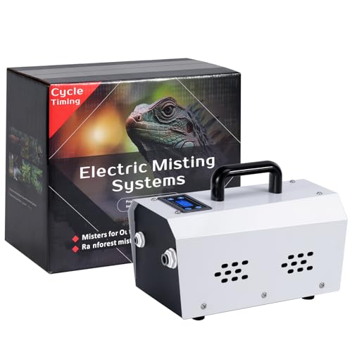 Portable Misting System, Outdoor Misting Cooling System, Misters for Outside Patio, Greenhouse, Garden, Farm, with Booster Pump and 20 Nozzles, The Device Can Regular Intermittent Work
