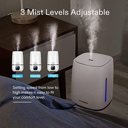 VIVOSUN 4L Cool Mist Humidifier with Remote Control for Bedroom, Plants, Baby, Dry Skin - style: 4L Cool Mist Humidifier