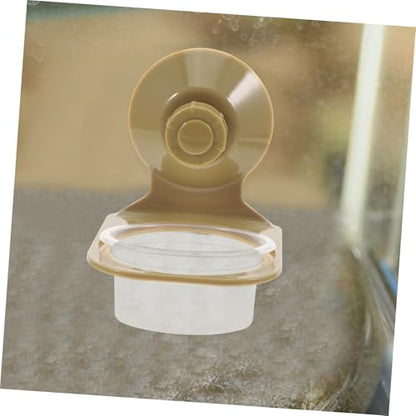 POPETPOP Reptile Feeding Cup Suction Cup Food and Water Dish for Tortoises Geckos and Lizards Easy Clean Spacious Design Tip Function for Terrarium Use