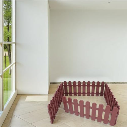 4pcs Outdoor Tortoise Fence Pet Barrier Playpen Lawn Garden Fence Panels 50x20cm Brown Reptile Enclosure Small Animal for Yard Patio Sunbathing