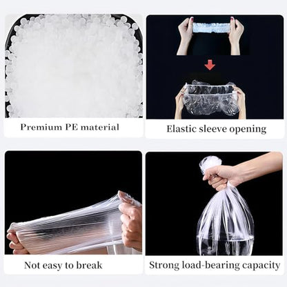 50 Pcs Disposable Small Animal Cage Liners, Pet Tray Liner Bags Leak-Proof PE Plastic Film Cover for Rabbit Guinea Pig Hamster Chinchilla Hedgehog Bird Cage & Litter Pan – Quick Cleanup (47 in) - size: 47 in