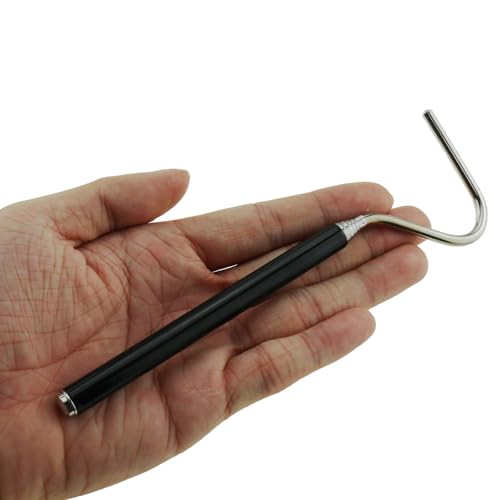 TAODAN Maximum Length 66cm/26inch Extendable Stainless Steel Telescopic Snake Hook Suitable for Feeding Bowls/Plates/Caves/Hiding Places