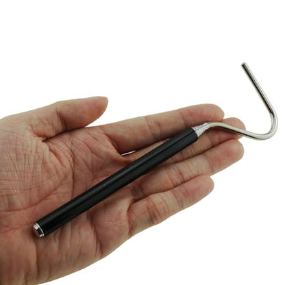 TAODAN Maximum Length 66cm/26inch Extendable Stainless Steel Telescopic Snake Hook Suitable for Feeding Bowls/Plates/Caves/Hiding Places