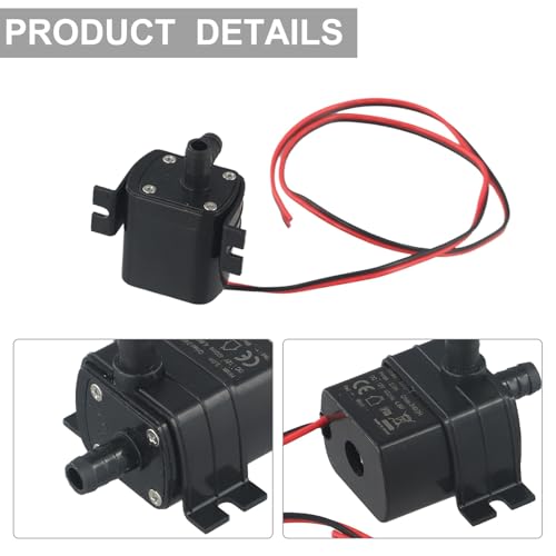 Brushless DC Submersible Water Pump 12V 4.8W 240L/H Low Noise Aquarium Pond Fountain Hydroponic System with Ceramic Shaft